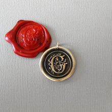 Load image into Gallery viewer, Wax Seal Charm Initial G - wax seal jewelry pendant alphabet charms Letter G