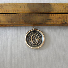 Load image into Gallery viewer, Wax Seal Charm Initial G - wax seal jewelry pendant alphabet charms Letter G