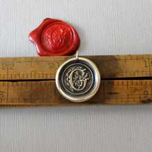 Load image into Gallery viewer, Wax Seal Charm Initial G - wax seal jewelry pendant alphabet charms Letter G