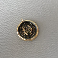 Load image into Gallery viewer, Wax Seal Charm Initial G - wax seal jewelry pendant alphabet charms Letter G