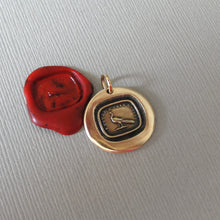 Load image into Gallery viewer, I Could A Tale Unfold Wax Seal Pendant - Peacock Antique Bronze Jewelry Story Teller Writer