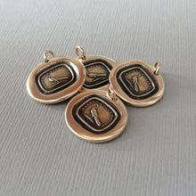 Load image into Gallery viewer, I Could A Tale Unfold Wax Seal Pendant - Peacock Antique Bronze Jewelry Story Teller Writer