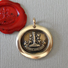 Load image into Gallery viewer, Love You With All My Heart - Wax Seal Pendant Eternal Flames of Fire Bronze Jewelry