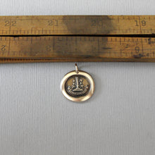 Load image into Gallery viewer, Love You With All My Heart - Wax Seal Pendant Eternal Flames of Fire Bronze Jewelry
