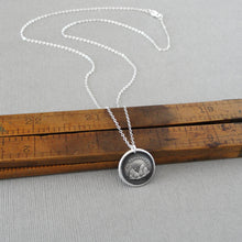 Load image into Gallery viewer, I Will Return Wax Seal Necklace In Silver - Sunset Mountains Antique Wax Seal Charm Jewelry