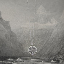 Load image into Gallery viewer, Quiet Without Active Within - Silver Wax Seal Necklace Keep Calm - RQP Studio