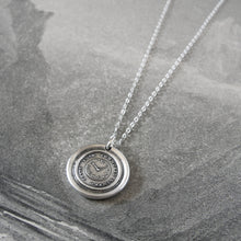 Load image into Gallery viewer, Quiet Without Active Within - Silver Wax Seal Necklace Keep Calm - RQP Studio