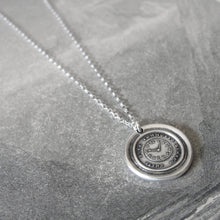 Load image into Gallery viewer, Quiet Without Active Within - Silver Wax Seal Necklace Keep Calm - RQP Studio