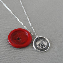 Load image into Gallery viewer, Nothing Without Effort - Wax Seal Necklace In Silver With Cupid - Antique Wax Seal Jewelry