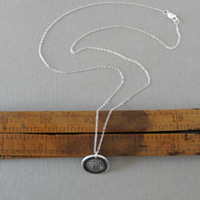 Load image into Gallery viewer, Nothing Without Effort - Wax Seal Necklace In Silver With Cupid - Antique Wax Seal Jewelry
