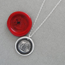 Load image into Gallery viewer, Nothing Without Effort - Wax Seal Necklace In Silver With Cupid - Antique Wax Seal Jewelry