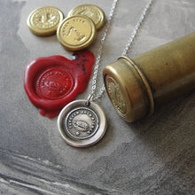 Load image into Gallery viewer, Wax Seal Necklace Slow But Sure antique Tortoise jewelry Turtle charm Endurance Determination - RQP Studio