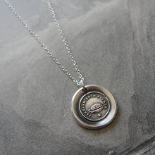 Load image into Gallery viewer, Wax Seal Necklace Slow But Sure antique Tortoise jewelry Turtle charm Endurance Determination - RQP Studio