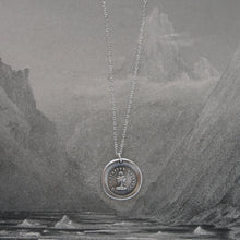 Load image into Gallery viewer, Steadfast Wax Seal Necklace antique French wax seal charm jewelry with tree Test Of Time - RQP Studio