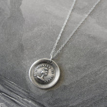 Load image into Gallery viewer, Steadfast Wax Seal Necklace antique French wax seal charm jewelry with tree Test Of Time - RQP Studio