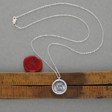 Load image into Gallery viewer, Lamb of God Wax Seal Necklace In Silver - Agnus Dei Jewelry