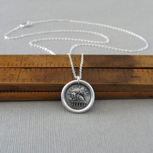 Load image into Gallery viewer, Lamb of God Wax Seal Necklace In Silver - Agnus Dei Jewelry