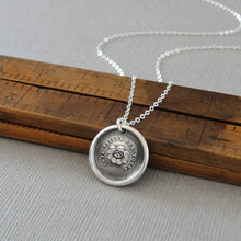 Load image into Gallery viewer, All Seeing Eye Wax Seal Necklace In Silver - It Watches Over You