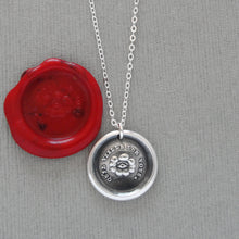 Load image into Gallery viewer, All Seeing Eye Wax Seal Necklace In Silver - It Watches Over You