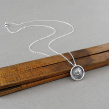 Load image into Gallery viewer, All Seeing Eye Wax Seal Necklace In Silver - It Watches Over You