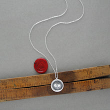 Load image into Gallery viewer, Wax Seal Necklace Do Not Despair - Hope Anchor - Antique Silver Wax Seal Charm Jewelry