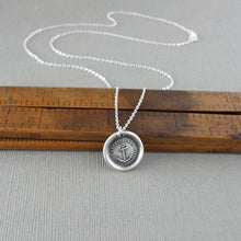 Load image into Gallery viewer, Wax Seal Necklace Do Not Despair - Hope Anchor - Antique Silver Wax Seal Charm Jewelry