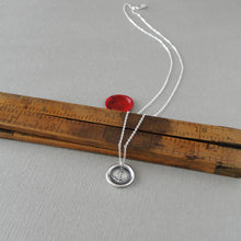 Load image into Gallery viewer, Wax Seal Necklace Do Not Despair - Hope Anchor - Antique Silver Wax Seal Charm Jewelry