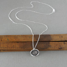 Load image into Gallery viewer, Wax Seal Necklace Do Not Despair - Hope Anchor - Antique Silver Wax Seal Charm Jewelry