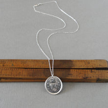 Load image into Gallery viewer, From Possibility To Actuality - Rampant Lion Silver Wax Seal Necklace