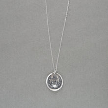 Load image into Gallery viewer, From Possibility To Actuality - Rampant Lion Silver Wax Seal Necklace