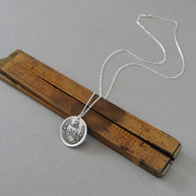 Load image into Gallery viewer, From Possibility To Actuality - Rampant Lion Silver Wax Seal Necklace