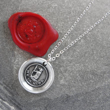 Load image into Gallery viewer, Bear Me In Mind - Wax Seal Necklace - Antique Silver Jewelry