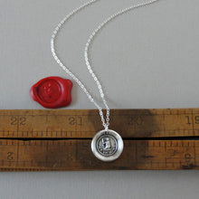 Load image into Gallery viewer, Bear Me In Mind - Wax Seal Necklace - Antique Silver Jewelry