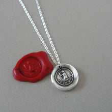 Load image into Gallery viewer, Bear Me In Mind - Wax Seal Necklace - Antique Silver Jewelry