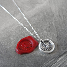 Load image into Gallery viewer, Bear Me In Mind - Wax Seal Necklace - Antique Silver Jewelry