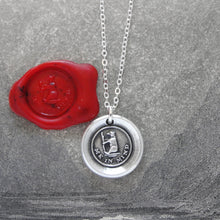 Load image into Gallery viewer, Bear Me In Mind - Wax Seal Necklace - Antique Silver Jewelry