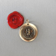 Load image into Gallery viewer, Bear Me In Mind - Wax Seal Charm - Antique Bronze Wax Seal Jewelry Pendant
