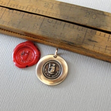 Load image into Gallery viewer, Bear Me In Mind - Wax Seal Charm - Antique Bronze Wax Seal Jewelry Pendant