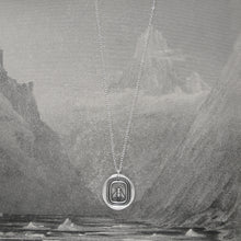 Load image into Gallery viewer, Honey Bee Silver Wax Seal Necklace - Industrious Honeybee Wax Seal Jewelry