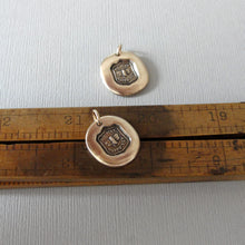 Load image into Gallery viewer, Bee Wax Seal Charm - We May Be Happy Yet - Bronze Jewelry