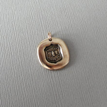 Load image into Gallery viewer, Bee Wax Seal Charm - We May Be Happy Yet - Bronze Jewelry