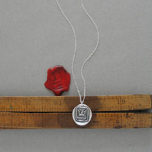 Load image into Gallery viewer, Believe In Yourself - Wax Seal Necklace Motivational Antique Silver Jewelry