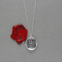 Load image into Gallery viewer, Believe In Yourself - Wax Seal Necklace Motivational Antique Silver Jewelry