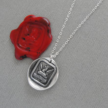 Load image into Gallery viewer, Believe In Yourself - Wax Seal Necklace Motivational Antique Silver Jewelry