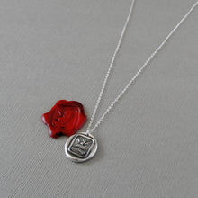 Load image into Gallery viewer, Believe In Yourself - Wax Seal Necklace Motivational Antique Silver Jewelry