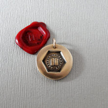 Load image into Gallery viewer, Believe And Be Happy Wax Seal Charm - Antique Wax Seal Jewelry Pendant Inspirational Have Faith Open Book