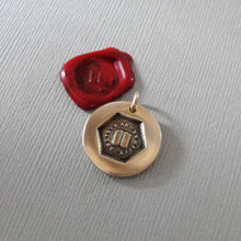 Load image into Gallery viewer, Believe And Be Happy Wax Seal Charm - Antique Wax Seal Jewelry Pendant Inspirational Have Faith Open Book