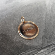 Load image into Gallery viewer, I Believe - Wax Seal Pendant - French motto antique wax seal jewelry charm - RQP Studio
