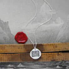 Load image into Gallery viewer, Better Bend Than Break - Silver Wax Seal Necklace Aesop fable Oak and Reed