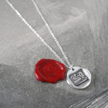 Load image into Gallery viewer, Better Bend Than Break - Silver Wax Seal Necklace Aesop fable Oak and Reed